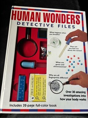 Human Wonders Detective Files Kit —Kids Detective Book and Tools